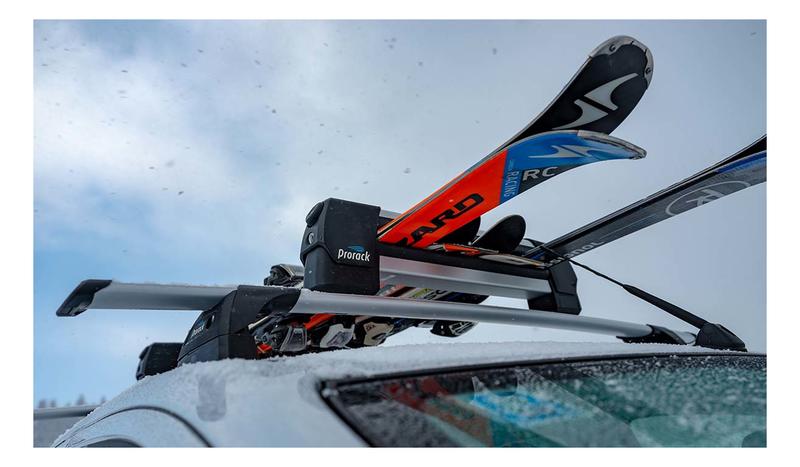VDP Rio 120 Roof Rack Ski Carrier/Snowboard Carrier/Ski Holder Aluminium 4 Pairs of Telescopic Skis for VW Tiguan 2007-2016 