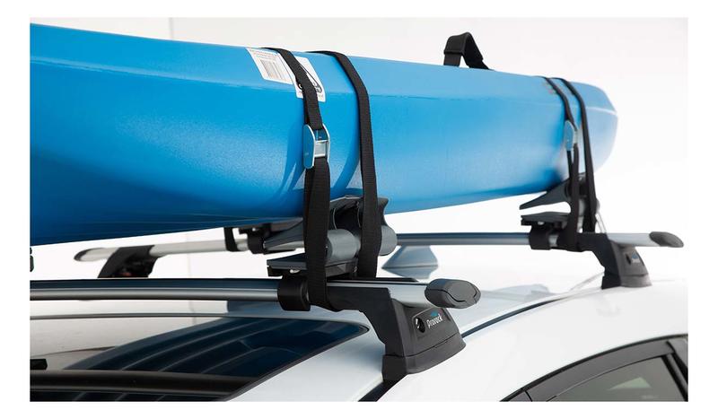 Coldshine 1 Pair Adjustable Boat Surf Ski Kayak Canoe Carrier Roof Top Mount Car SUV Crossbar for Car Roof Rack J Bars and Straps 